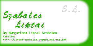 szabolcs liptai business card